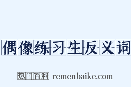 偶像练习生反义词是什么意思的图片